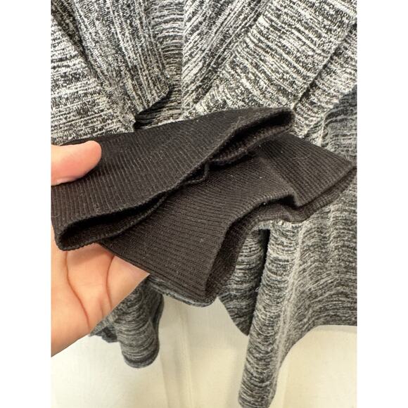 RBX Hacci Fly Away Cardigan Sweater Space Dye Gray Black Long Sleeve Open Front - Picture 3 of 5